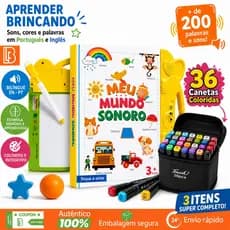 Livro Infantil Bilíngue Português Inglês Livro Interativo com Som Toque Inteligente Educativo Aprendizagem Crianças