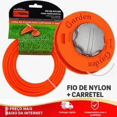 Carretel Automático Carga Fácil Garden P/ Roçadeira Toyama Kawashima Vulcan Garthen - Com 1 Metro de Fio, Profissional