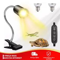 【Garantia vitalícia】Aquecedor para Aquário com Lâmpada de Aquecimento para Répteis Inclui 2 Lâmpadas 25W75W 110V/220V