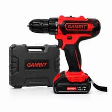 Furadeira Parafusadeira Gambit 12V | Sem Fio | Maleta + Bivolt | Madeira e Metal