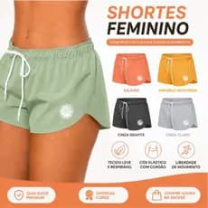Short Feminino Esportivo Corte A Laser Secagem Rapida Praia Surf Futvôlei Beach Tennis
