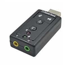 Placa De Som Adaptador Usb 7.1 Canais Áudio 3d Sound Fone Pc