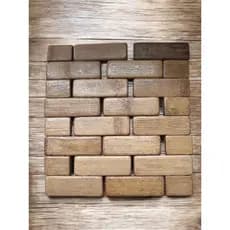 Descanso de Panela Bambu 15x15cm Resistente Protetor de Mesa Apoio para Panela Quente Cozinha