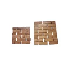 Kit 2 Descanso de Panela Bambu 12x12cm e 15x15m Resistente Protetor de Mesa Apoio Panela Quente Cozinha
