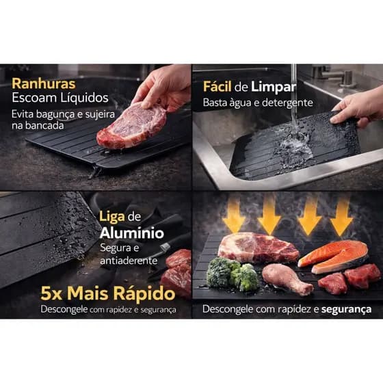 Tabua de Carne Descongelamento Rápido para Carnes