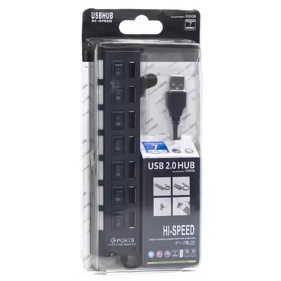 Hub Usb 7 Portas 2.0 Hd Extensor Pen Drive Hd Ideal Para Mobiladores e Outros