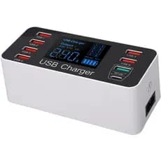 Carregador Usb Rápido Com Porta Qc3.0 40w Estação De Carrega
