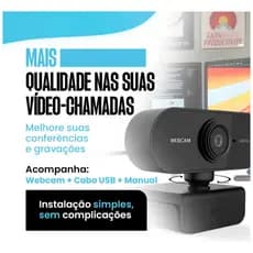 Webcam Camera Full Hd Zoom 1080p 360 Graus Proficional