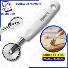 Cortador De Pastel Carretilha Corta e Fecha Massas Cortador de Pastel Premium