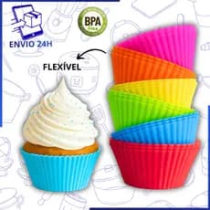 Forminhas de Silicone Reutilizáveis Linha Premium | Cupcake, Muffin, Mini Bolo, Confeitaria