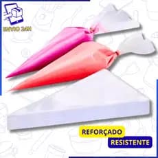 Saco De Confeitar Grande Descartável 33cm Confeitaria Profissional Bolo Cupcake Doce