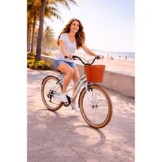 Bicicleta Retro Feminina Com Marcha Aro 26 Beach
