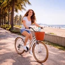 Bicicleta Retrô Feminina com Marcha Aro 26 Beach – Edição Especial Dia das Mães