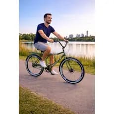 Bicicleta Barra Circular Aro 26 Route Bike – Freio a Disco e Bagageiro