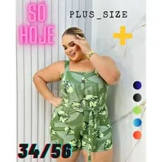 Macaquinho+ (34 a 56) PERFEITO! macio, estica e n esquenta SÓ HOJE promoção plus size conjunto feminino GG e XXG