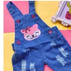 Jardineira Jeans Masculina e feminina (0 a 5 anos!) infantil Só hoje! Jeans puro