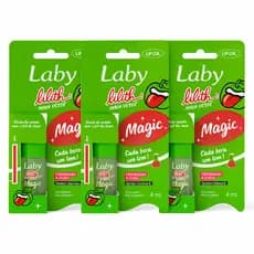 Kit c/ 3 Lip Oil Magic Maçã Verde Laby Bala Lilith Laby pH 4ml Reage PH da Boca - ENVIO RÁPIDO 24H