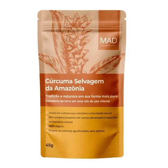 Cúrcuma Mangarataia 45g MAD | Cúrcuma Amazônica Pura | 100% Vegana e Sustentável