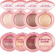 Iluminador Baked Crystal Glow - Rubyrose - Cherry Red, Pink Champagne, Solar Flare, Broze Bliss