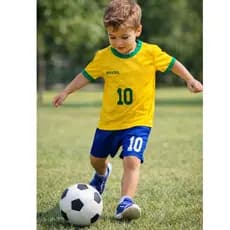 ROUPA INFANTIL CONJUNTO TORCEDOR  BRASIL CAMISA 10  E  CALÇÃO