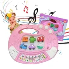 Teclado de carros Infantil de Animais Educativo com Luz, Música e Sons Divertidos para os Pequenos