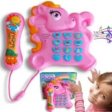 Brinquedo Musical Bebe TELEFONE ABELHA UNICORNIO infantil luz som MUSICAS piano educativo 12 teclas