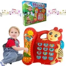 TELEFONE musical luz som ABELHA UNICORNIO animais TELEFONINHO piano didatico INTERATIVO BB 12 TECLAS