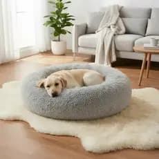 CAMINHA DONUT NUVEM PET PELUCIA REDONDA CAMA PELUCIADA NINHO CASINHA COLCHONETE FUNDO ANTIDERRAPANTE