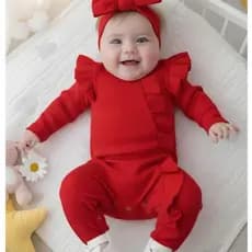 Macacão delicado para bebê menina  0 a 3 meses 3 a 6 meses 6 a 9 meses confortável macio premium