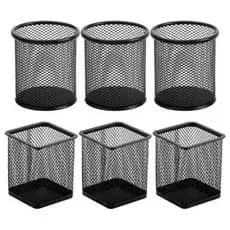 Porta Canetas Escritorio Lapis Organizador Mesa Redondo Quadrado Metal Aramado