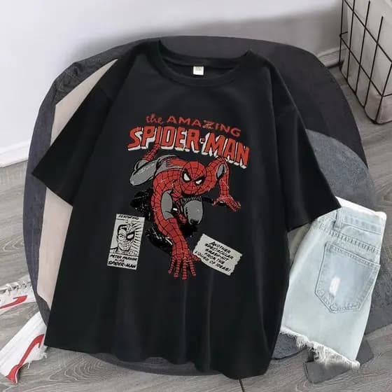 Camiseta AMAZING SPIDER MAN Camisa Estampada Street 100% Algodão