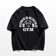 Camiseta Academia Preto Powerhouse Look Maromba Street Style