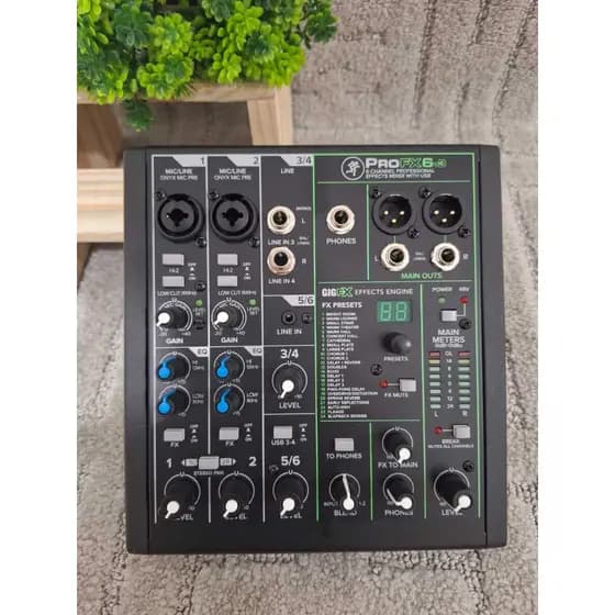 PROFX6V3 MIXER ANALÓGICO PROFISSIONAL DE 6 CANAIS COM USB