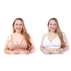 Kit 2 Sutiãs Plus Size Sem Bojo Conforto  Ajuste Perfeito Dia a Dia