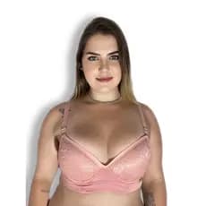 Kit 2 Sutiãs Plus Size Bojo Encapado Renda Conforto Elegância Dia a Dia