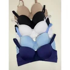 Kit 5 Sutiãs Plus Size Confortável  Detalhe Rendado Pala  Sustentação Elegância