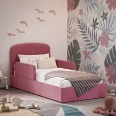Cama Montessoriana Infantil Com Colchão Romeo Estofada e Segura Elevada do Chão e Apoio Lateral