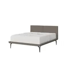 Estrutura Cama King Japonesa Tóquio com Cabeceira Almofadada Linho Marrom