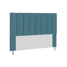 Cabeceira Estofada Cama Box Solteiro 90cm Carla Suede Azul Marinho