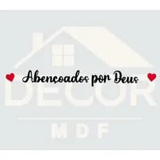 FRASE DECORATIVA ABENÇOADOS POR DEUS EM MDF DECORAÇÃO QUARTO E SALA PROMOÇÃO