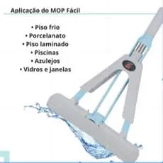 Rodo de Limpeza Mop Geral Rodo Fácil Com Espuma Enxuga E Varre Esfregão Limpeza Rodo Mágico