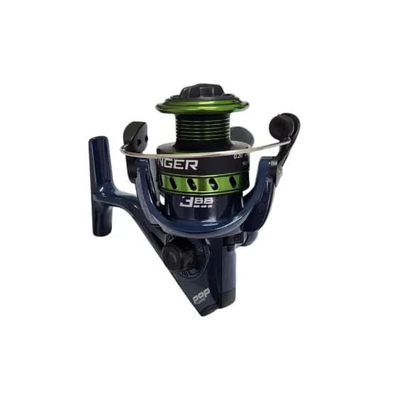 Molinete Ranger 2000 Amarelo Pop Fishing 3 Rolamentos Pesca