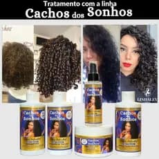Combo Cachos dos Sonhos 5 em 1 Shampoo Ativador de Cachos Creme para Pentear Máscara Hidratação Sérum – Cachos Definidos