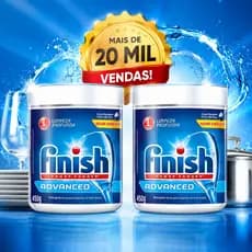 Finish Power Powder Advanced Detergente para Lava Louças em Pó 450g KIT