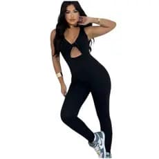 Macacão lacinho preto moda Lesly store