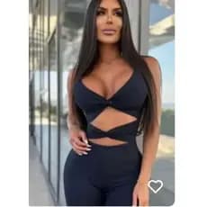 Macacão preto moda Lesly store 2025