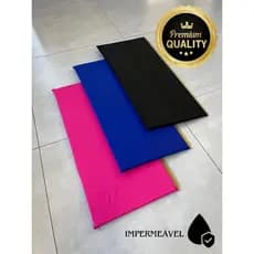 Colchonete de Academia 90x40x3 cm Espuma Macia D23 Impermeável Azul Preto Rosa Fit Compacto