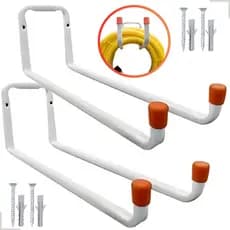 Kit 2 Suporte Gancho Para Pendurar Escada Na Parede 30 Cm Até 10kg Reforçado Aço Mangueira Cadeira