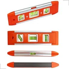 Nível Régua 3 Bolhas 23cm Pro Nível Mão Com Imã Prumo Nivelar Pedreiro Chão Profissional Pluma