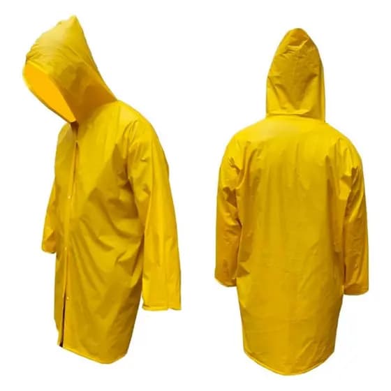 Capa de chuva impermeável  forrada com capuz Reforçada